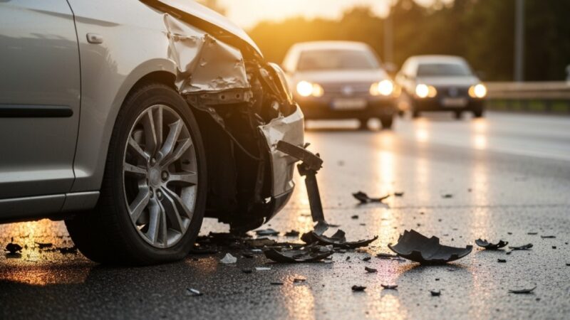 Poważny wypadek na A4 pod Krakowem – cztery samochody zderzyły się, tworząc gigantyczny korek!