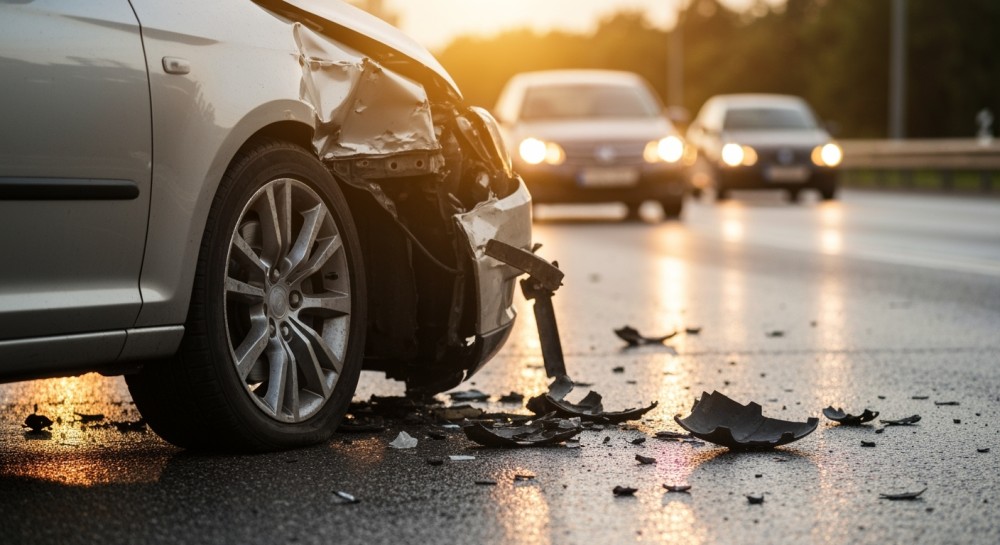 Poważny wypadek na A4 pod Krakowem – cztery samochody zderzyły się, tworząc gigantyczny korek!