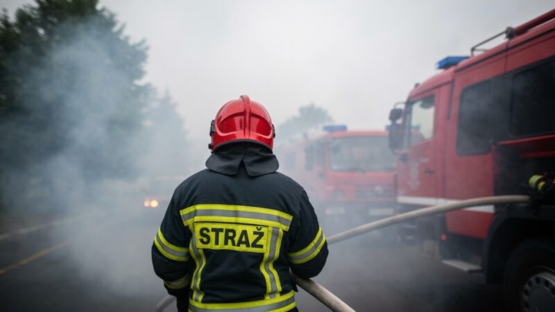 Pożar w Krakowie: Mieszkańcy ewakuowani z płonącego budynku