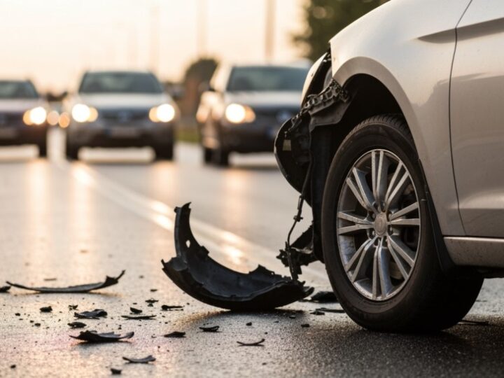 Motocyklista „wystrzelony” w powietrze w groźnym wypadku na Nowohuckiej