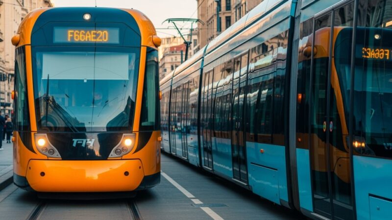 Tramwaj do odladzania sieci trakcyjnej wyjechał na tory