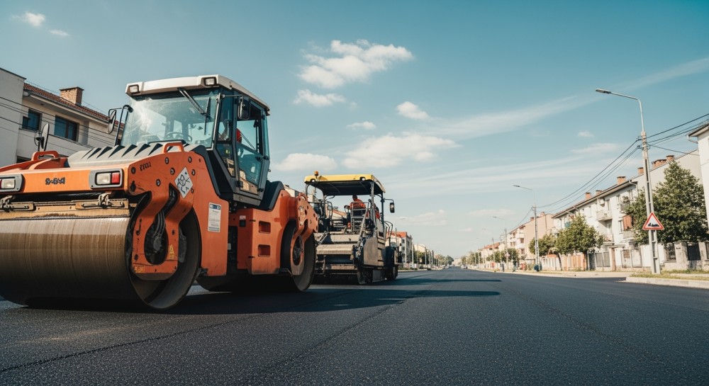 Remont nawierzchni i poboczy na ulicy Barwnej