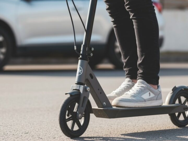 Młody mężczyzna aresztowany po szaleńczym rajdzie na hulajnodze z narkotykami w plecaku