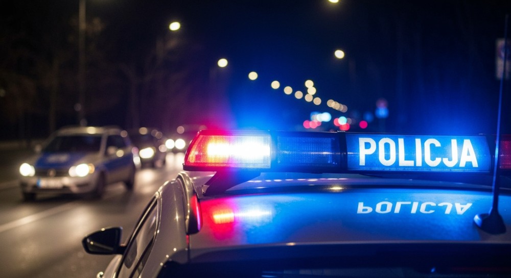 Młodzież w mundurach uczy się technik interwencji od policji