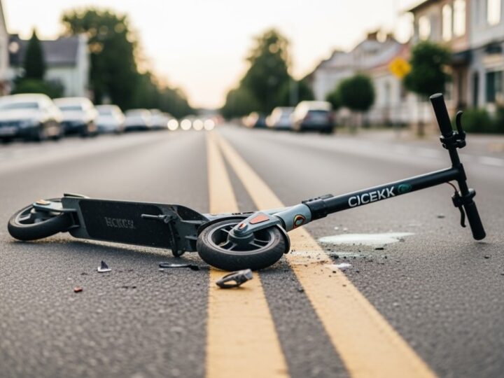 Niebezpieczny upadek na hulajnodze elektrycznej – mieszkańcy w akcji!