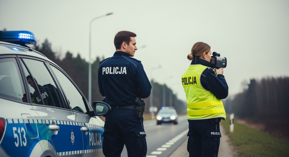 Policja w Wadowicach łapie piratów drogowych: dwa zatrzymane prawa jazdy za nadmierną prędkość!