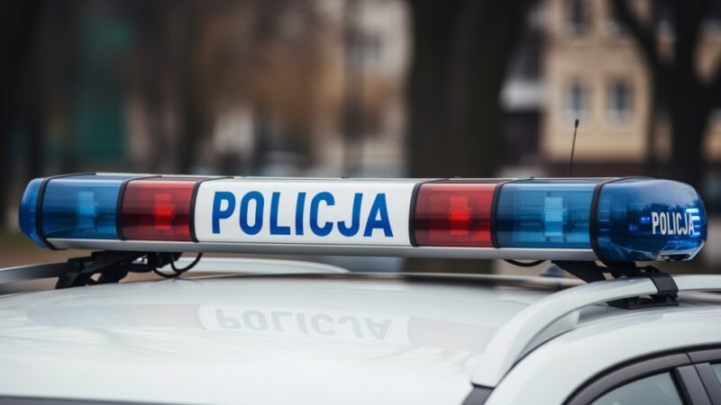 Symbol kontrowersji na chodniku w Podgórzu – policja w akcji