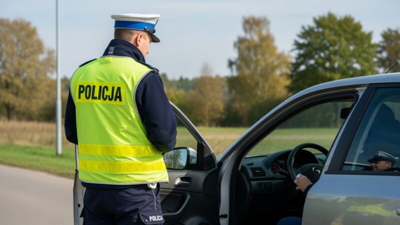 Pijany kierowca z Wadowic zatrzymany za slalom na drodze