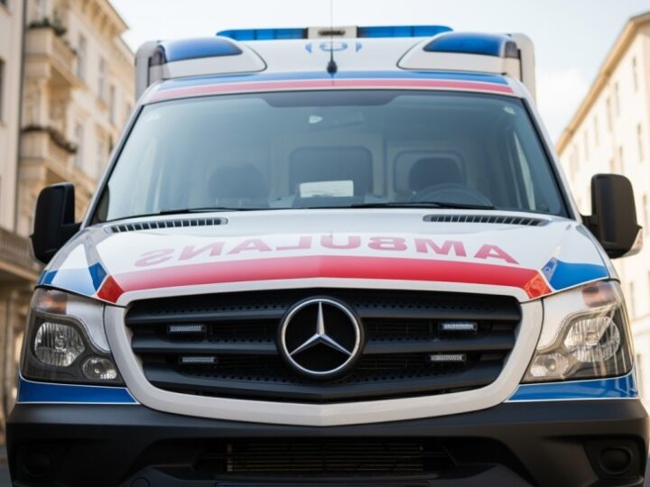 Zagrożenie życia przy niebieskich schodach: Szybka interwencja ratowników