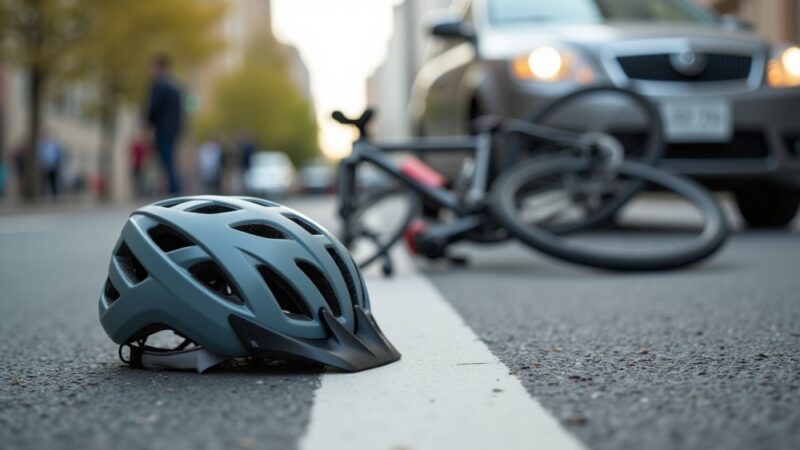 Rowerzysta na fontannie: niebezpieczna nocna przejażdżka w centrum miasta