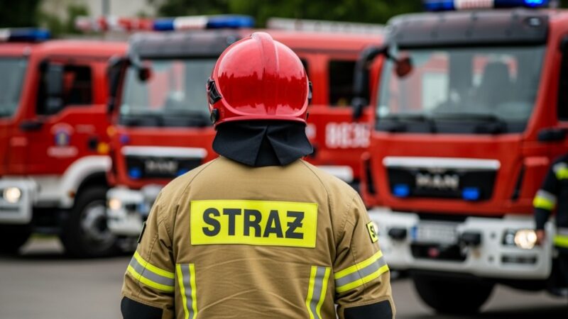 54-latek zatrzymany po serii pożarów w Podsarniu.