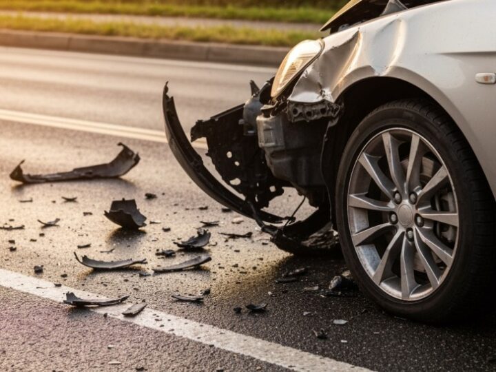 Nissan dachował w gminie Kęty, dwoje pasażerów w szpitalu