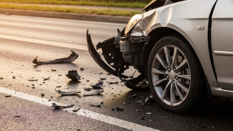 Nissan dachował w gminie Kęty, dwoje pasażerów w szpitalu