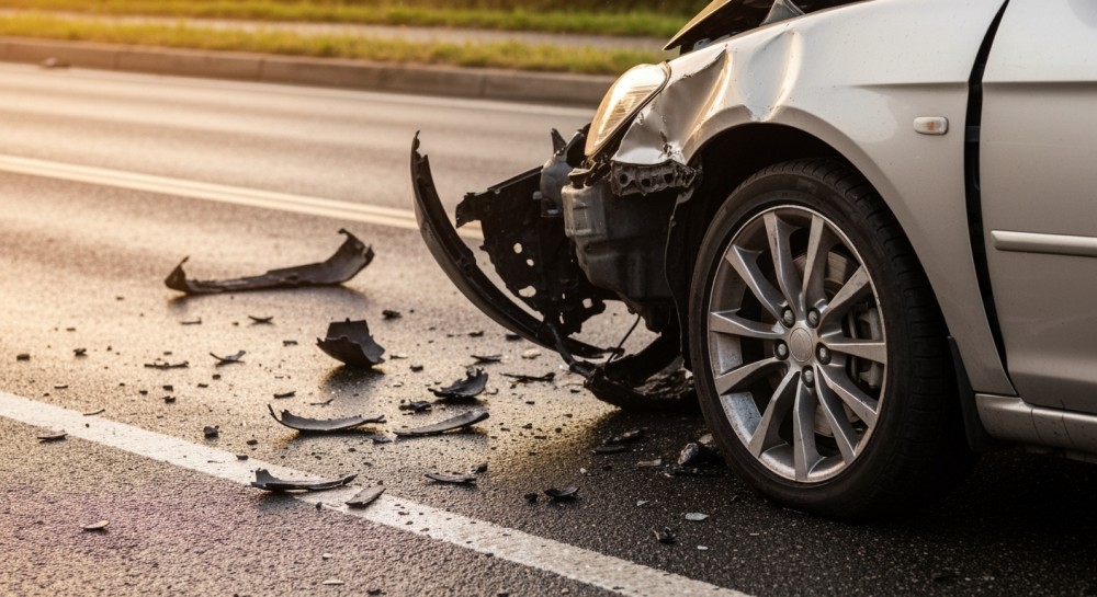 Nissan dachował w gminie Kęty, dwoje pasażerów w szpitalu