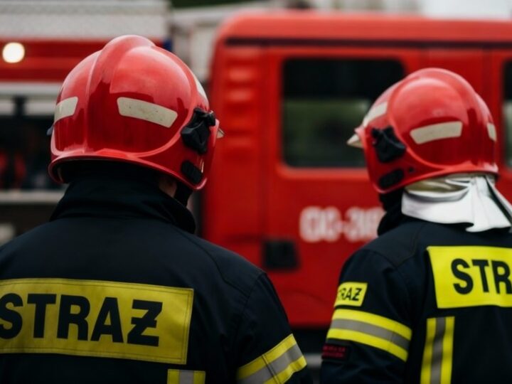 Bojowe manewry strażaków w Rzeszotarach: gotowość na pożar w stadninie